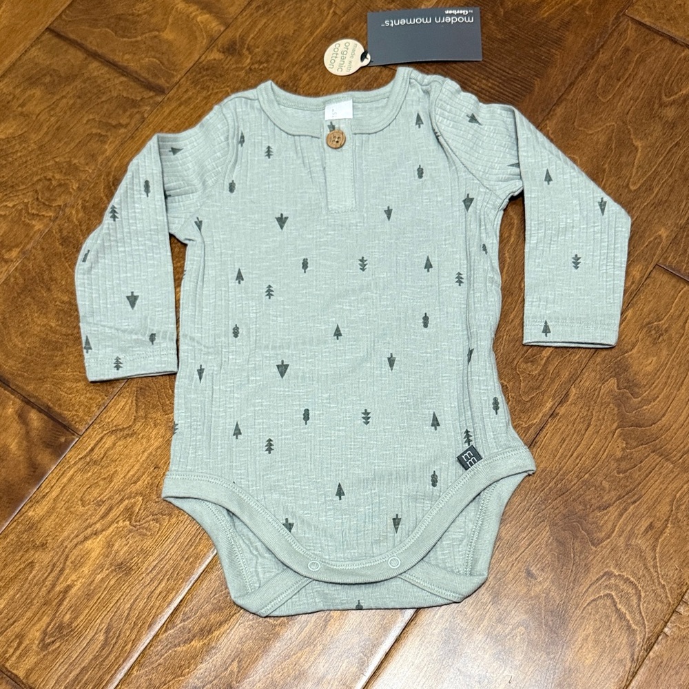 NWT size 3-6M Modern Moments Green Onesie